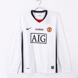 Manchester United 2008-09 Visitante UCL Camiseta de manga larga