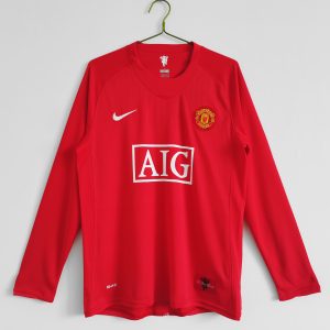 Manchester United 2007-08 Camiseta local de manga larga