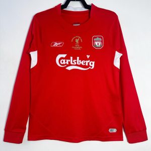 Liverpool 2004-05 Camiseta local de manga larga