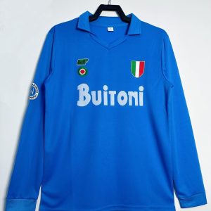 Napoli 1987-88 Camiseta local de manga larga