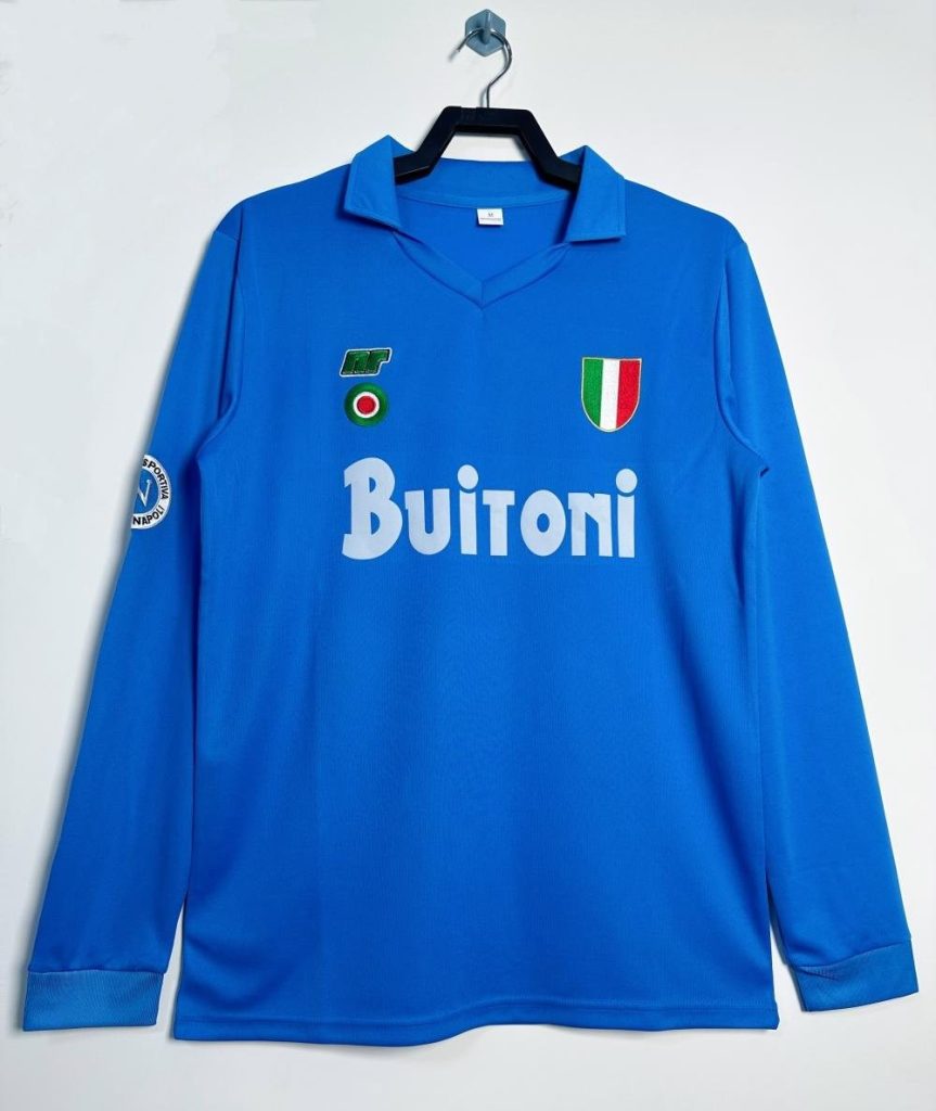 Napoli 1987-88 Camiseta local de manga larga