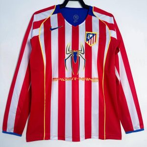 Atlético Madrid 2004-05 Camiseta local de manga larga