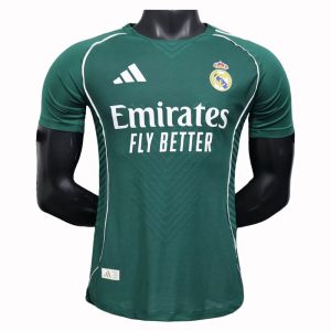 Real Madrid 2025 Green Camiseta versión jugador