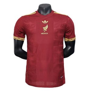 México 2025 Versión jugador Gold Camiseta Red