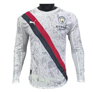 Manchester City 2025-26 Visitante Versión jugador Long Sleeve Club World Cup Camiseta versión jugador