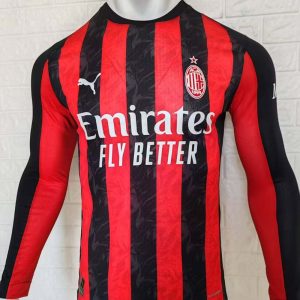 AC Milan 2025-26 Camiseta local versión jugador de manga larga