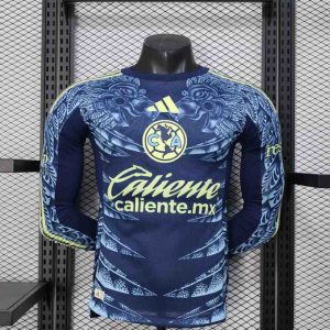 Club América 2025-26 Camiseta visitante versión jugador de manga larga