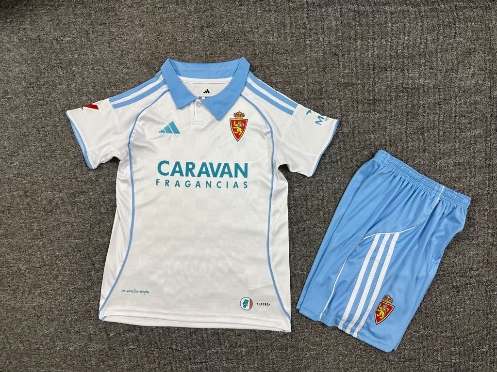 niños Real Zaragoza 2025-26 Local Kit