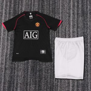 niños Manchester United 2007-08 Visitante Kit