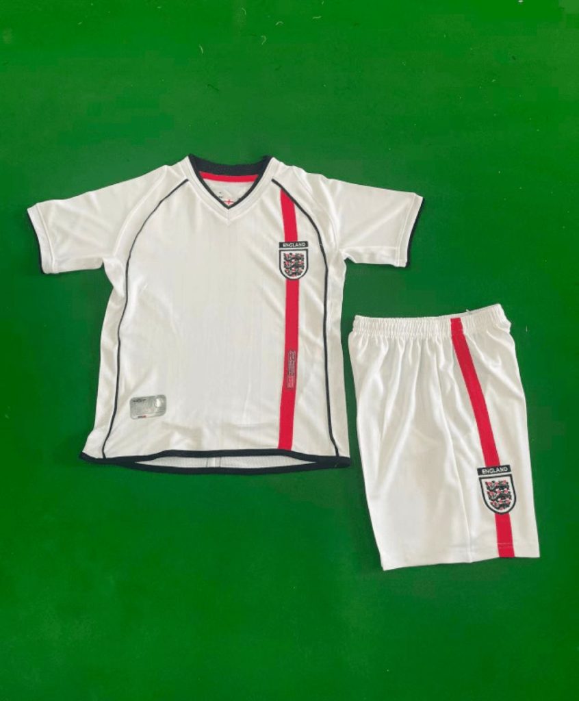 niños Inglaterra 2002 Camiseta local