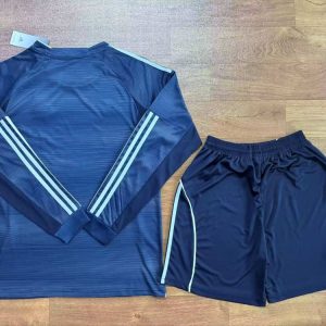 niños Real Madrid 2025-26 Visitante Long Sleeve Kit