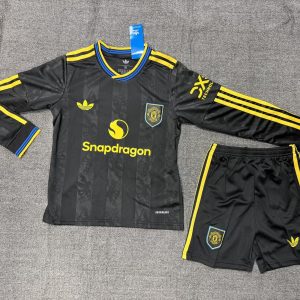 niños Manchester United 2025-26 Tercera Long Sleeve Kit