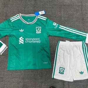 niños Liverpool 2025-26 Tercera Long Sleeve Kit