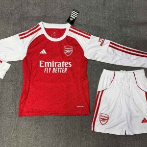 niños Arsenal 2025-26 Local Long Sleeve Kit
