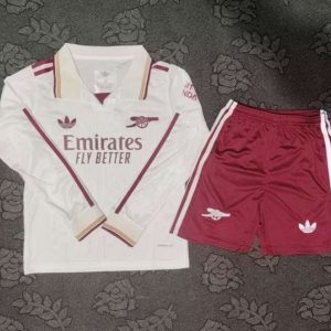 niños Arsenal 2025-26 Tercera Long Sleeve Kit