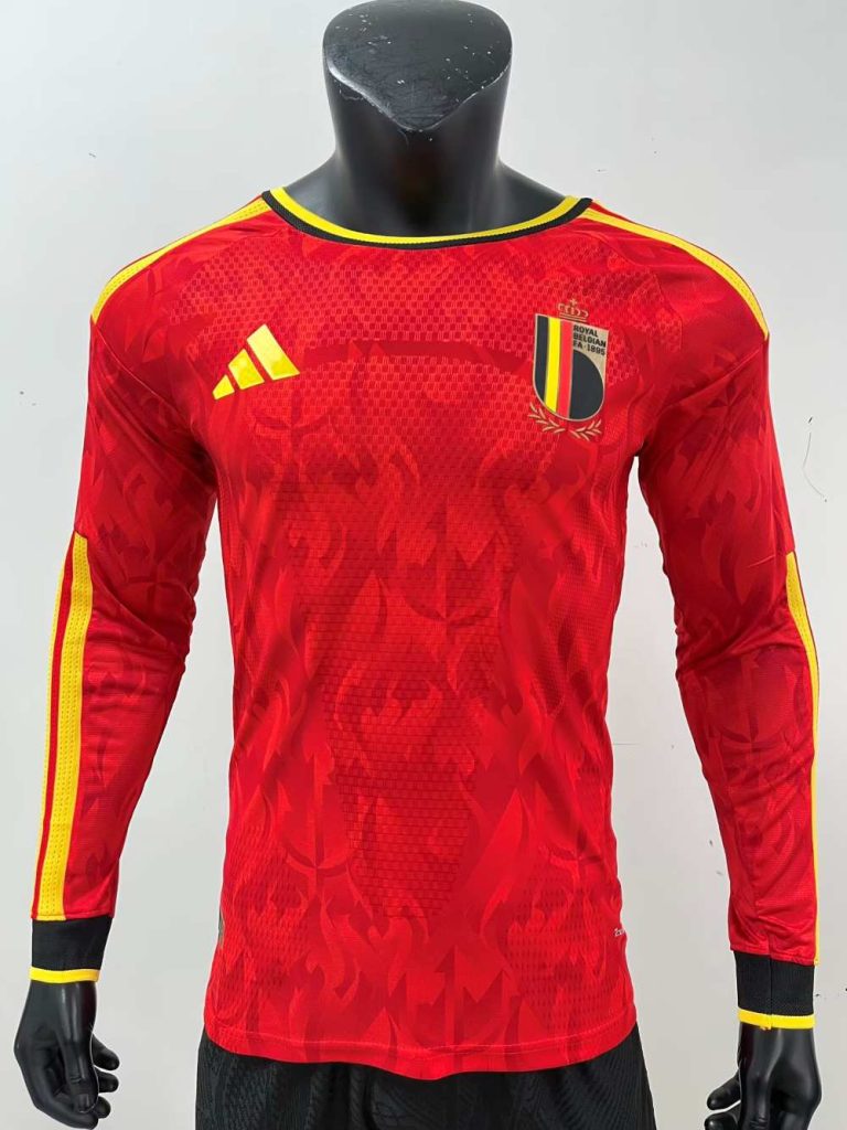 Bélgica 2026 FIFA World Cup Camiseta local versión jugador de manga larga