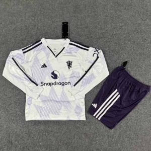 niños Manchester United 2025-26 Visitante Long Sleeve Kit