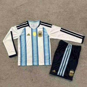 niños Argentina 2026 FIFA World Cup Local Long Sleeve Kit