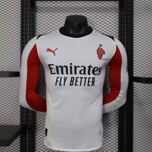 AC Milan 2025-26 Camiseta visitante versión jugador de manga larga