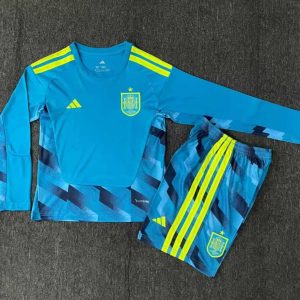 niños España 2026 FIFA World Cup Portero Long Sleeve Kit