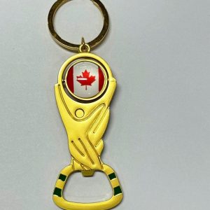 Canadá 2026 FIFA World Cup Trophy Bottle Opener Keychain