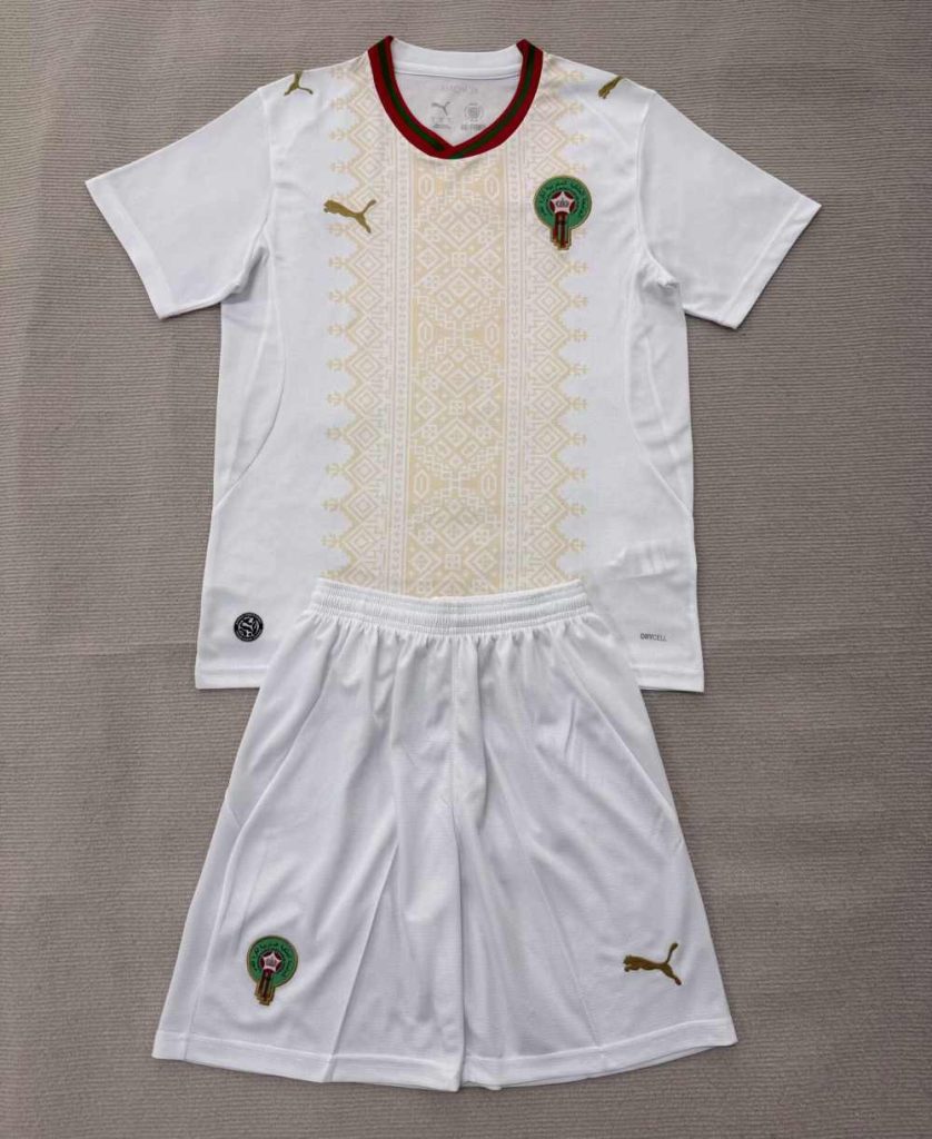 niños Marruecos 2026 FIFA World Cup Visitante Kit