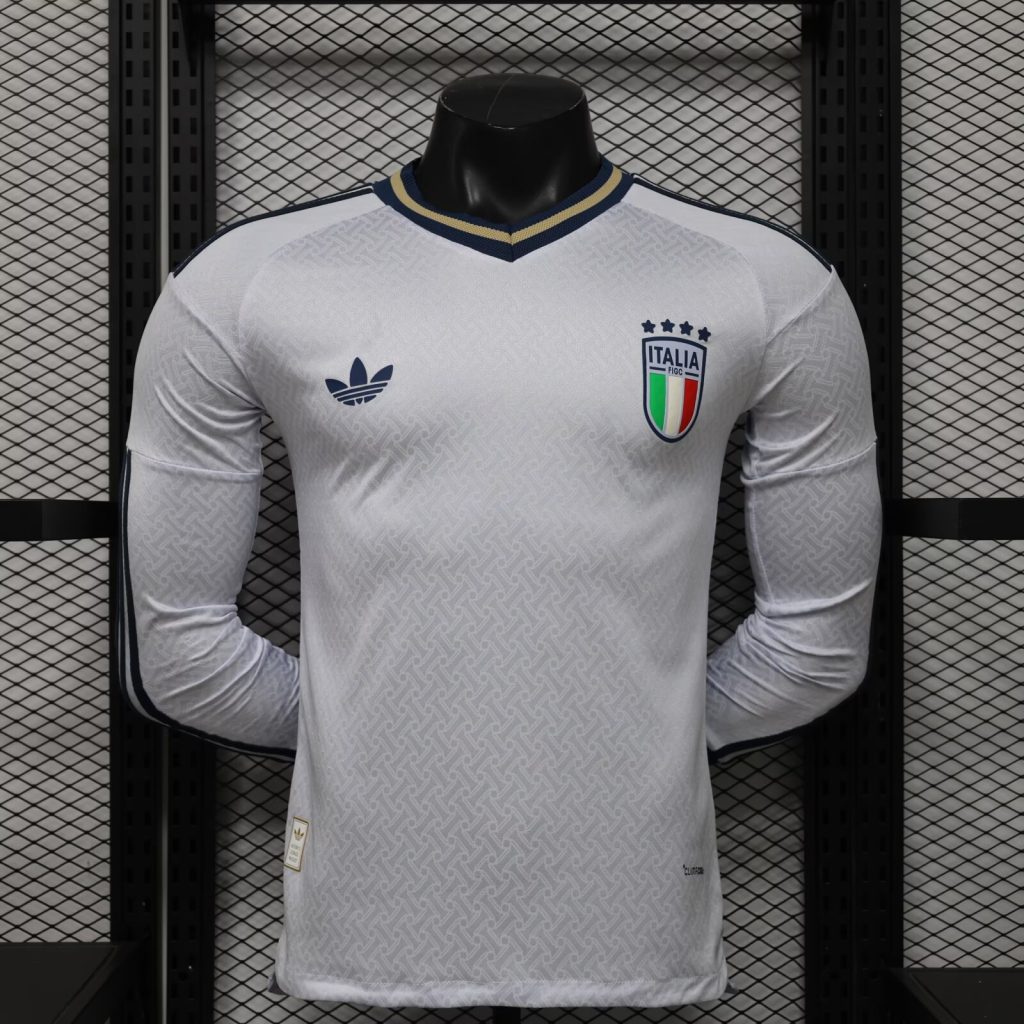 Italia 2026 Camiseta visitante versión jugador de manga larga